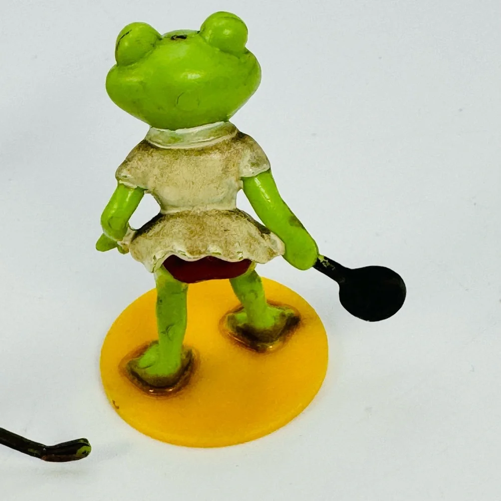 Vintage Frogs Playing Sports Plastic Figures Cake Toppers Golf Baseball Tennis